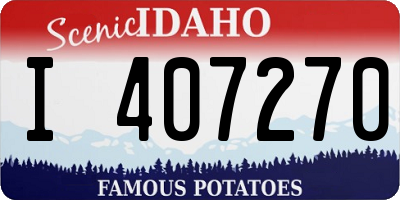 ID license plate I407270