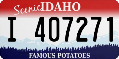 ID license plate I407271