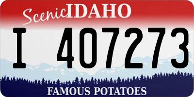 ID license plate I407273