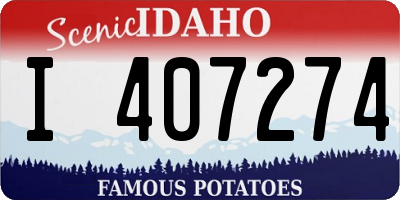 ID license plate I407274