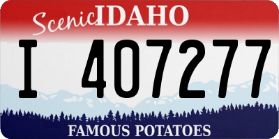 ID license plate I407277