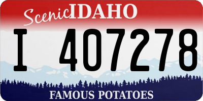 ID license plate I407278