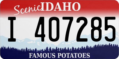 ID license plate I407285
