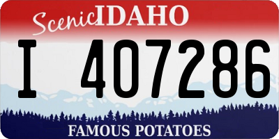 ID license plate I407286