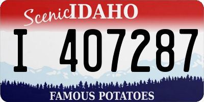 ID license plate I407287