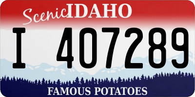 ID license plate I407289