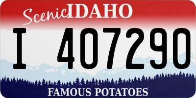 ID license plate I407290