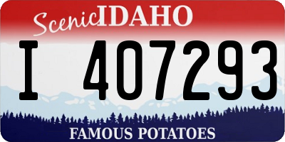 ID license plate I407293