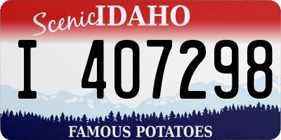 ID license plate I407298