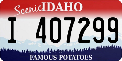 ID license plate I407299