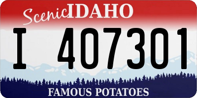 ID license plate I407301