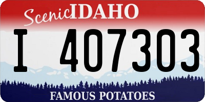 ID license plate I407303