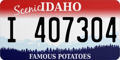 ID license plate I407304