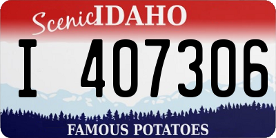 ID license plate I407306