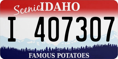 ID license plate I407307