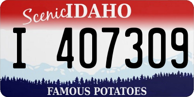 ID license plate I407309
