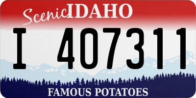ID license plate I407311