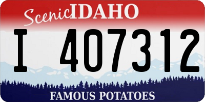 ID license plate I407312