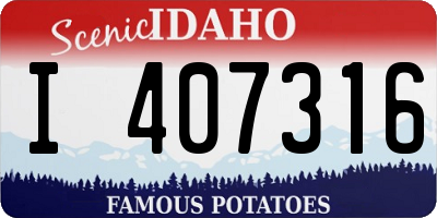 ID license plate I407316