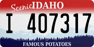 ID license plate I407317