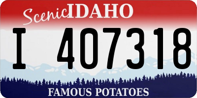 ID license plate I407318