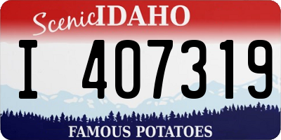 ID license plate I407319