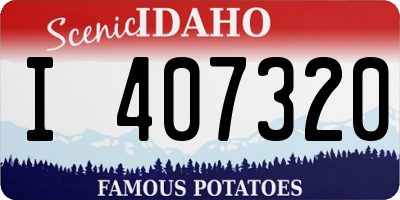 ID license plate I407320
