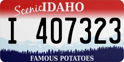 ID license plate I407323