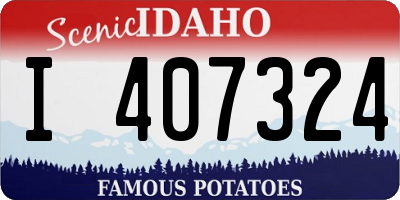 ID license plate I407324