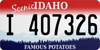 ID license plate I407326
