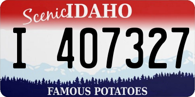ID license plate I407327