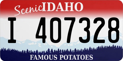 ID license plate I407328