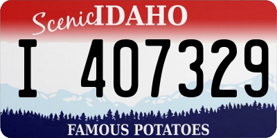 ID license plate I407329