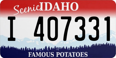 ID license plate I407331