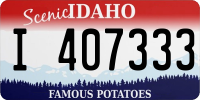 ID license plate I407333