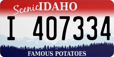ID license plate I407334