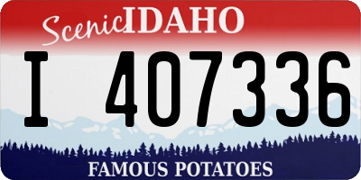 ID license plate I407336