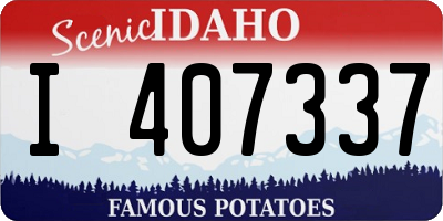 ID license plate I407337