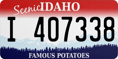 ID license plate I407338