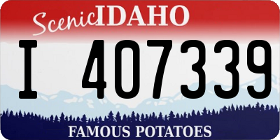 ID license plate I407339