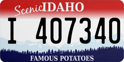 ID license plate I407340