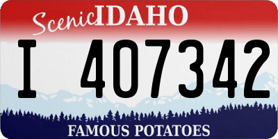 ID license plate I407342