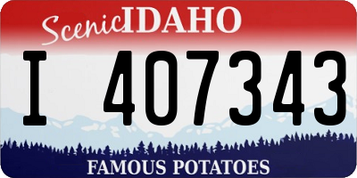 ID license plate I407343