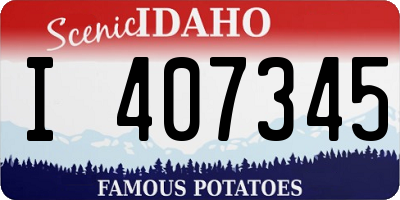 ID license plate I407345