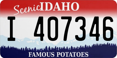 ID license plate I407346