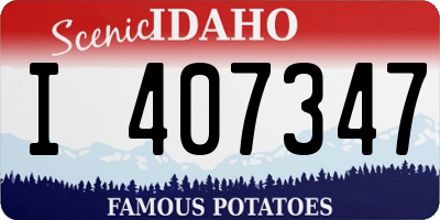 ID license plate I407347