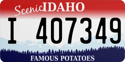 ID license plate I407349