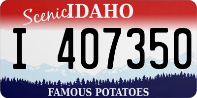 ID license plate I407350