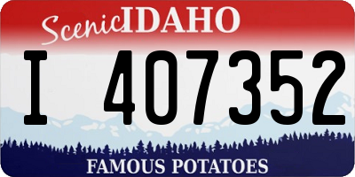 ID license plate I407352