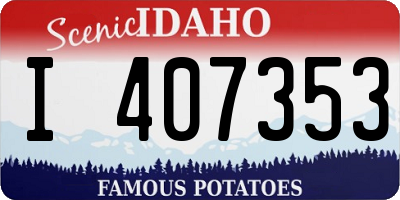 ID license plate I407353